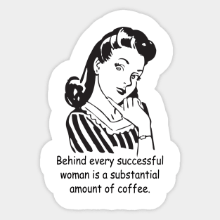 Vintage Coffee Girl Sticker